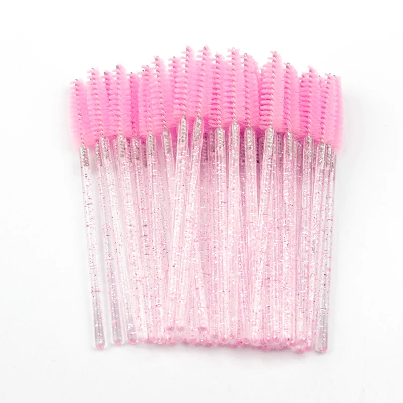 Wholesales Eyelash Brush 100/200/500pcs Applicator Lash Mascara Wands Brushes Eyelash Extension Eyebrow Spoolies Makeup Tools