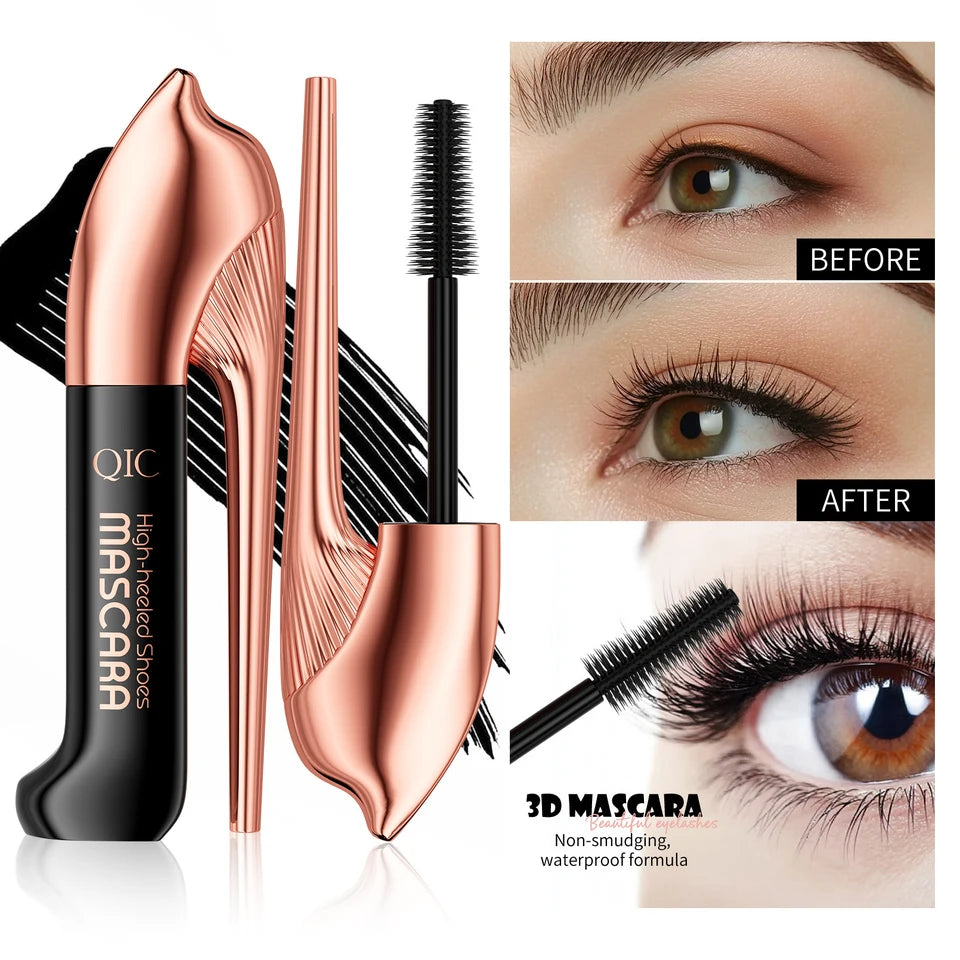 4D Black Waterproof Mascara Lengthens Eyelashes Extension Thick Silk Fiber Mascara Female Makeup Eye Cosmetics Tools for Gifts