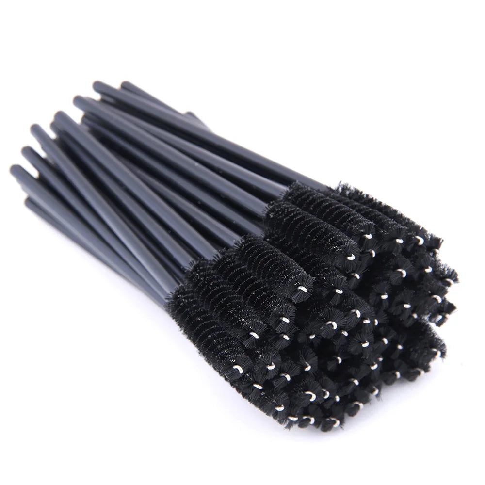 Wholesales Eyelash Brush 100/200/500pcs Applicator Lash Mascara Wands Brushes Eyelash Extension Eyebrow Spoolies Makeup Tools