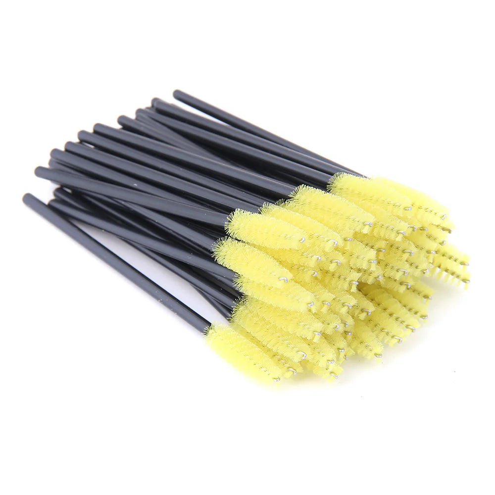 Wholesales Eyelash Brush 100/200/500pcs Applicator Lash Mascara Wands Brushes Eyelash Extension Eyebrow Spoolies Makeup Tools
