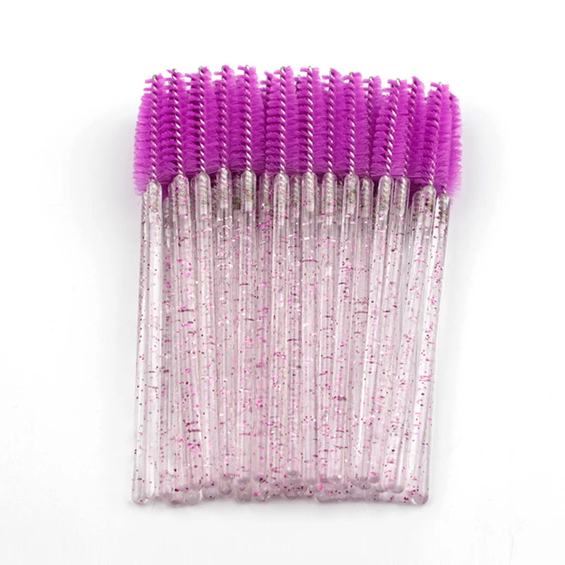 Wholesales Eyelash Brush 100/200/500pcs Applicator Lash Mascara Wands Brushes Eyelash Extension Eyebrow Spoolies Makeup Tools