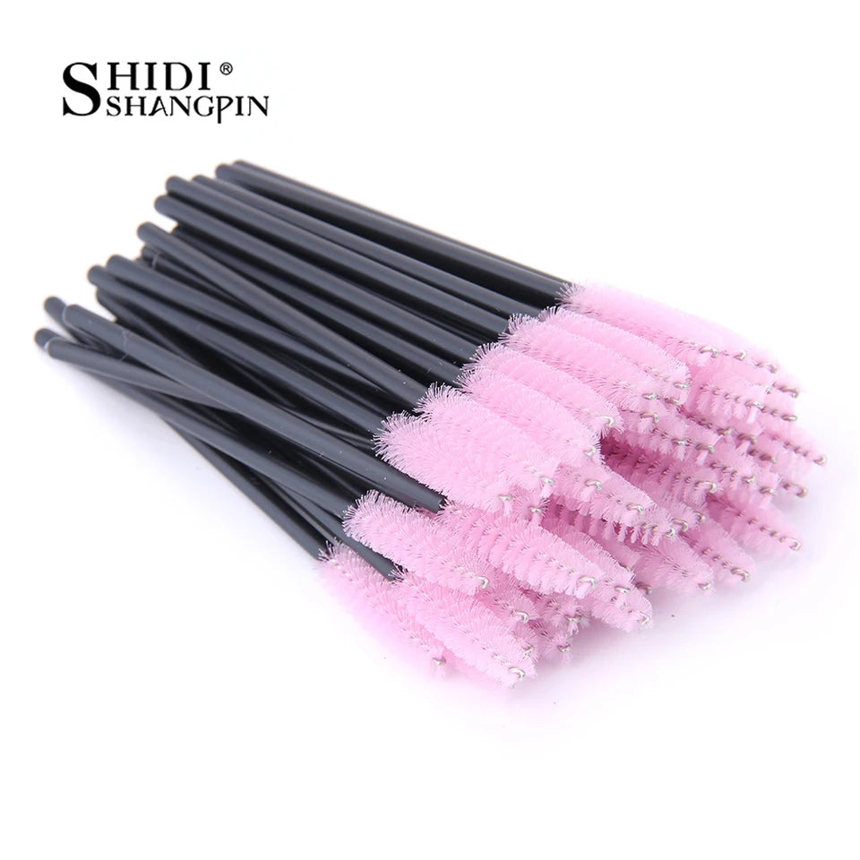 Wholesales Eyelash Brush 100/200/500pcs Applicator Lash Mascara Wands Brushes Eyelash Extension Eyebrow Spoolies Makeup Tools