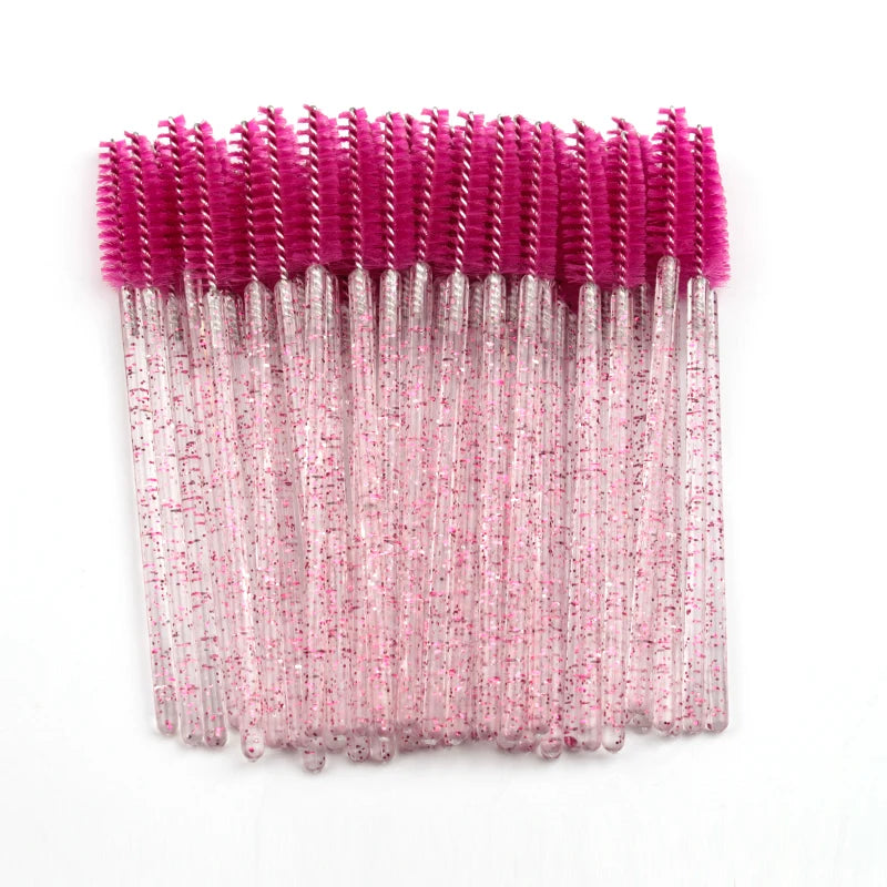 Wholesales Eyelash Brush 100/200/500pcs Applicator Lash Mascara Wands Brushes Eyelash Extension Eyebrow Spoolies Makeup Tools
