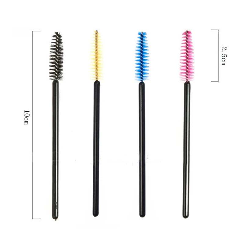 Wholesales Eyelash Brush 100/200/500pcs Applicator Lash Mascara Wands Brushes Eyelash Extension Eyebrow Spoolies Makeup Tools