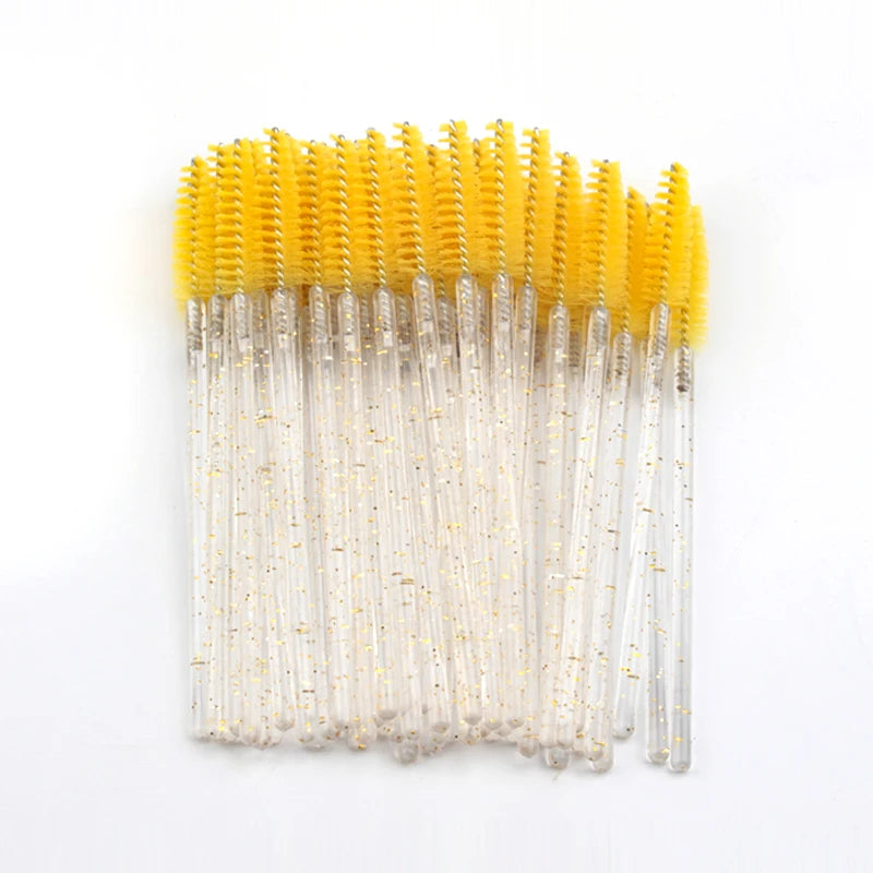 Wholesales Eyelash Brush 100/200/500pcs Applicator Lash Mascara Wands Brushes Eyelash Extension Eyebrow Spoolies Makeup Tools