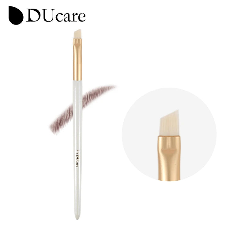 DUcare Eyebrow Brush Eyelash Comb makeup brushes Dual Ended Angled brush Spoolie brush 2 in 1 Lash eyebrow brush set makeup tool