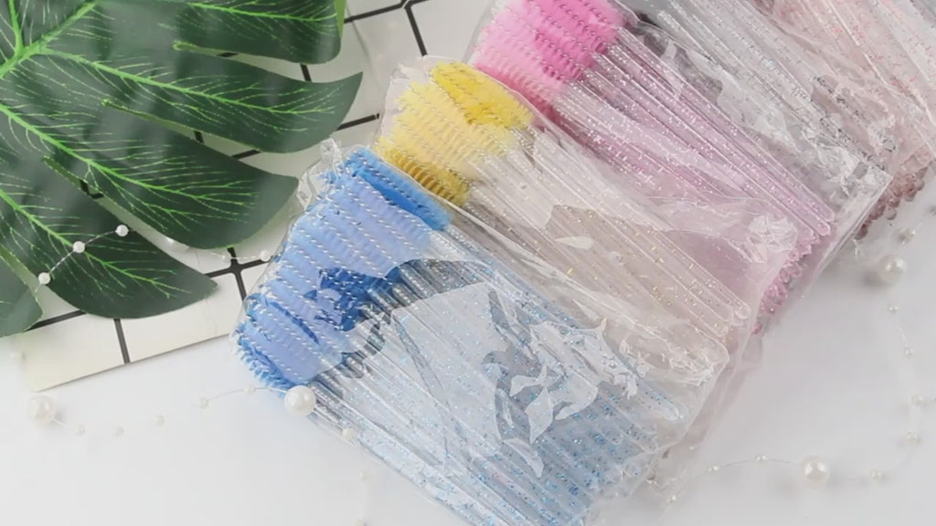 Wholesales Eyelash Brush 100/200/500pcs Applicator Lash Mascara Wands Brushes Eyelash Extension Eyebrow Spoolies Makeup Tools